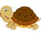 Cute turtle cartoon running