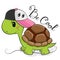 Cute Turtle with a pink cap