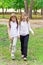 Cute two walking girls