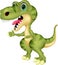 Cute tyrannosaurus cartoon waving hand