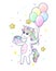 cute unicorn with a cake