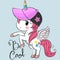 Cute unicorn with a cap