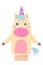Cute unicorn doll for kids puppet show, colorful sock toy, marionette to play puppetry