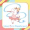 Cute unicorn flashcard for toddlers. the fantasy characters ready to print file.