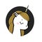 Cute unicorn head. Fairy pony, magic horse. Illustration in scandinavian style. Template for fashion prints, stickers