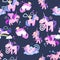 Cute unicorn seamless pattern, magic pegasus flying with wing and horn