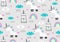 Cute unicorn seamless pattern. Vector unique character. Animal fantasy for baby and kids fashion, apparel, textile print. Pastel