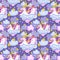 cute unicorn sleeps on the clouds print and seamless pattern for children's clothing design