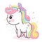 Cute Unicorn vector doodle pony child cartoon Girly Kawaii characterFairytale animal nursery wall, babies, horse