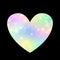 Cute universe heart icon in princess colors