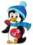 Cute Valentine penguin theme image 2