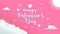 Cute Valentine`s day concept background. Love sale banner or greeting card. Sweet Pinky Night Ambience