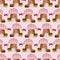 Cute Valentine`s day gnome seamless pattern