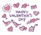 Cute Valentine stamp illustration