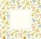 Cute vector baby seamless background. Cartoon children pattern.