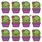 Cute vector cactus emoticons