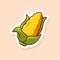 cute vector cartoon of yellow single corn
