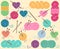 Cute Vector Collection of Balls of Yarn, Skeins of Yarn or Thread