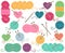 Cute Vector Collection of Balls of Yarn, Skeins of Yarn or Thread