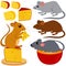 Cute vector collection of Rat Mouse