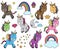 Cute Vector Collection of Unicorns or Horses