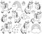 Cute Vector Collection of Unicorns or Horses