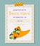 Cute vector Harvest festival invitation.