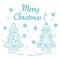 Cute vector illustration of stitched Christmas tree decorated wi