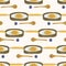 Cute vector pancake day breakfast illustration. Seamless repeating pattern.