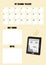 Cute vector reading tracker with 3 weeks grid and place for notes. A tracker with e-book. Nice vector flat illustration.