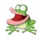 Cute vector scared frog