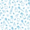 Cute vector seamless dental pattern