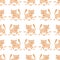 Cute Vector seamless pattern with daisy flowers and cute kittens. Design for fashion, fabric and all prints for children