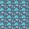 Cute vector seamless pattern for toddlers of cartoon funny marine inhabitants in the Scandinavian style. Smiling octopuses, seahor