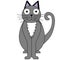 Cute vector shadow cat clipart