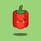 Cute vegetable pepper cartoon character Flat design Vector Illustration