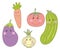 Cute vegetables cartoons