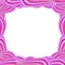 Cute vibrant border with pink curly lines and space