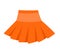 Cute vibrant elegant orange volume skirt