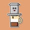 Cute vietnamese coffee vector design