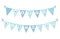 Cute vintage festive fabric pennant banner as bunting flags with letters Happy Birthday in shabby chic style