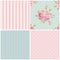 Cute vintage seamless shabby chic floral patterns for your decoration