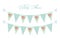 Cute vintage shabby chic textile bunting flags ideal for baby shower, wedding, birthday