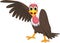 Cute vulture cartoon waving