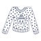 Cute warm knitted sweater with snowflakes and funny bear in the hat. Woolen pullover for cold winter season. Knitwear, handmade