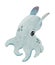 Cute watercolor blue Dumbo octopus. Deep sea creature