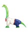 The cute watercolor dinosaur in clothes. Children`s isolated illustrations