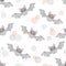 Cute watercolor flying bats pattern.