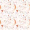 Cute watercolor pattern, moon, clouds, stars in pastel colors on a white background. Pattern for various kids products.