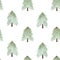 Cute watercolor set of green pine trees for Christmas and New Year decoration. Tree silhouettes illustrations isolated on white ba